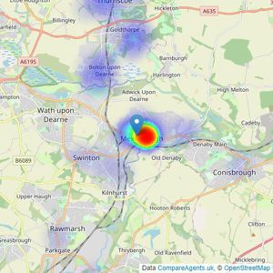 Beecroft Estates - Mexborough listings heatmap