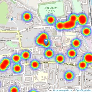 Beercocks - Cottingham listings heatmap