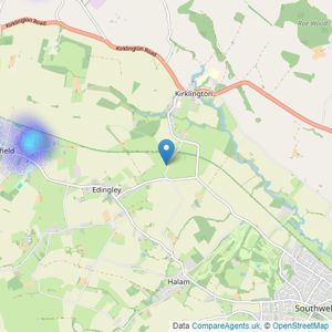 Beespoke Home Sales - Covering Nottinghamshire listings heatmap