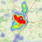 Belgarum - Winchester listings heatmap