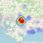 Bell and Blake - Chichester listings heatmap