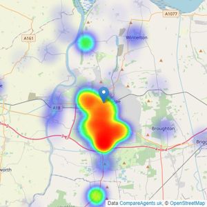 Bella Properties - Scunthorpe listings heatmap