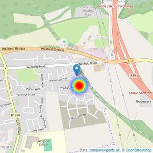 Bellway Homes (Durham) listings heatmap