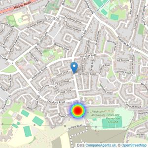 Bellway Homes (East Midlands) listings heatmap