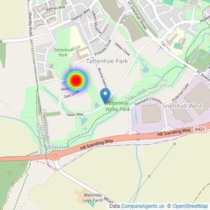 Bellway Homes Ltd (Northern Home Counties) listings heatmap