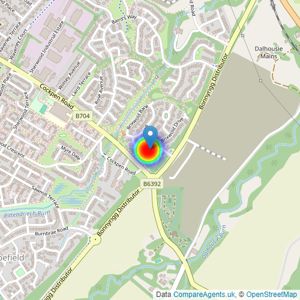 Bellway Homes Ltd (Scotland East) listings heatmap