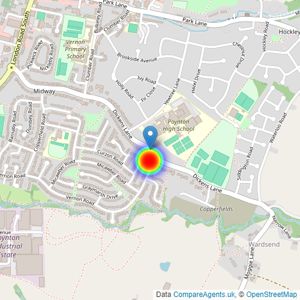 Bellway Homes (Manchester) listings heatmap