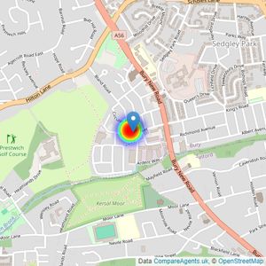 Bellway Homes (Manchester) listings heatmap