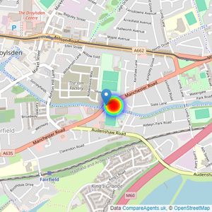 Bellway Homes (Manchester) listings heatmap