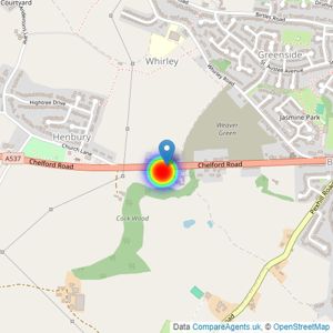 Bellway Homes (Manchester) listings heatmap