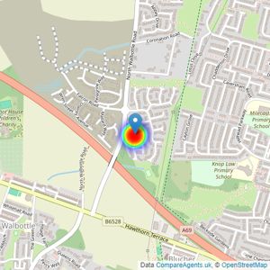 Bellway Homes (North East) listings heatmap