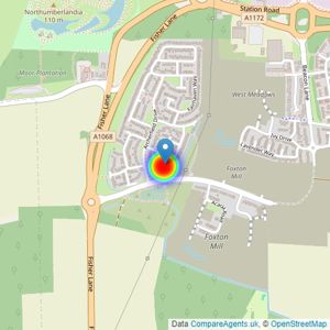 Bellway Homes (North East) listings heatmap