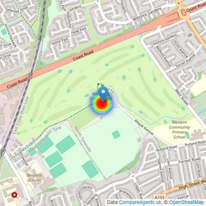 Bellway Homes (North East) listings heatmap