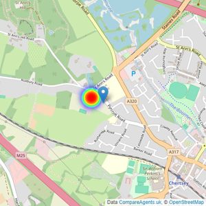 Bellway Homes (Thames Valley) listings heatmap