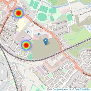 Bellway Homes (West Midlands) listings heatmap