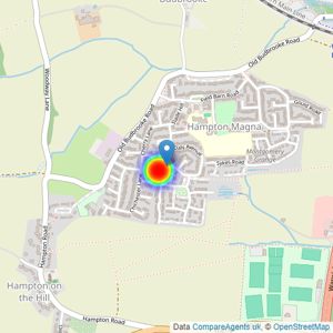 Bellway Homes (West Midlands) listings heatmap