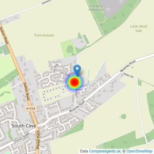 Bellway Homes (Yorkshire) listings heatmap