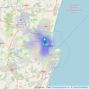 Belvoir - Aberdeen listings heatmap