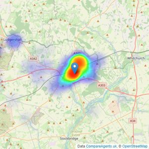 Belvoir - Andover listings heatmap