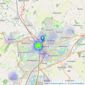 Belvoir - Bedford listings heatmap