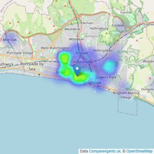 Belvoir -  Brighton and Hove - Brighton listings heatmap