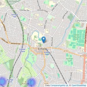 Belvoir - Enfield listings heatmap