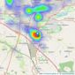 Belvoir Estate & Lettings Agents - Hunsbury listings heatmap