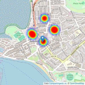 Belvoir - Exmouth listings heatmap