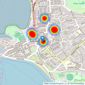 Belvoir - Exmouth listings heatmap