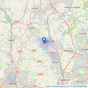 Belvoir - Heanor listings heatmap