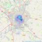 Belvoir - Leicester listings heatmap