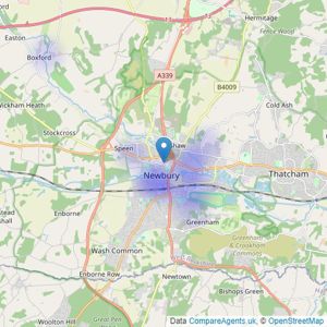 Belvoir - Newbury listings heatmap