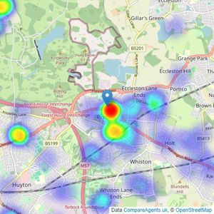 Belvoir - Prescot listings heatmap