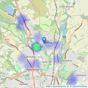 Belvoir Sales - Bolton listings heatmap