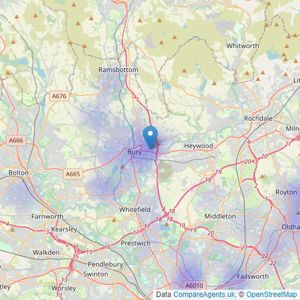 Belvoir Sales - Bury listings heatmap