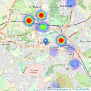 Belvoir Sales - Colchester listings heatmap