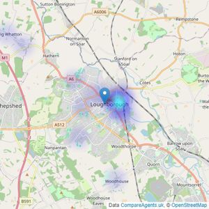 Belvoir Sales - Loughborough listings heatmap