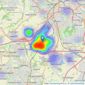 Belvoir Sales - Morley listings heatmap