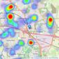 Belvoir Sales - Telford listings heatmap