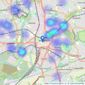 Belvoir Sales - Warrington listings heatmap