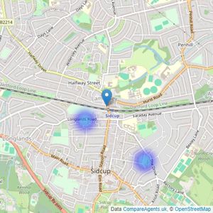 Belvoir - Sidcup listings heatmap