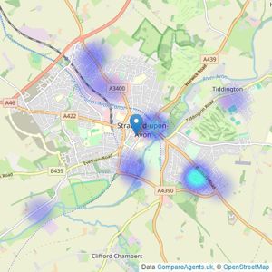 Belvoir - Stratford-Upon-Avon listings heatmap