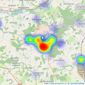 Belvoir - Tadley listings heatmap