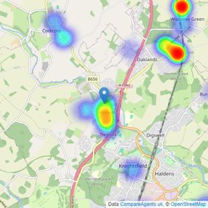 Belvoir - Welwyn listings heatmap