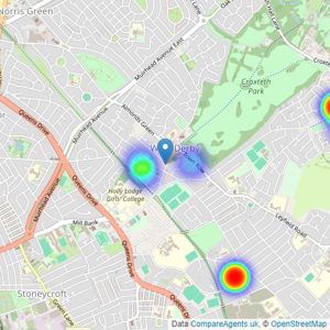 Belvoir - West Derby listings heatmap