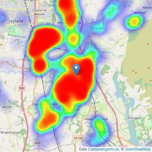 Ben Rose - Chorley listings heatmap