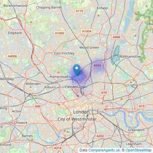 Benham & Reeves - Dartmouth Park listings heatmap