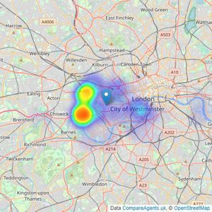 Benham & Reeves - Kensington listings heatmap