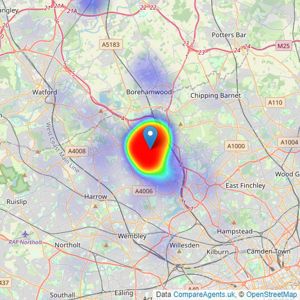 Benjamin Stevens - Edgware listings heatmap