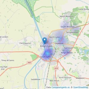 Bennett & Co Estate Agents - King's Lynn listings heatmap